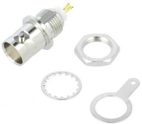 Фото 1/6 112424, RF Connectors / Coaxial Connectors BNC BULKHEAD RECPT 50 OHM 3.2PNL/THK