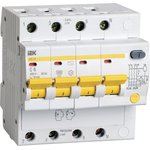 Выключатель автоматический дифференциального тока 4п C 6А 10мА тип AC 4.5кА ...