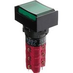 D16LAT2-3abKG, Кнопка с фиксацией / LED 250В/5А