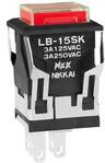 LB15SKW01-5C05-JC, Pushbutton Switches SPDT ON-(ON) 5V RED
