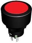 M2B15BA5G40, Switch Push Button ON (ON) SPDT Round Plunger 0.1A 28VAC 28VDC 0.4VA Momentary Contact Thru-Hole PC Pins