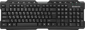 Фото 1/7 Беспроводная клавиатура Defender Element HB-195 RU,черный,мультимедиа