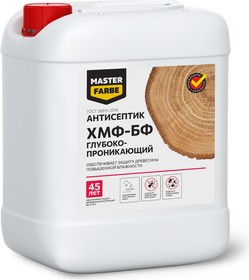 Антисептик глубокопроникающий ХМФ-БФ для защиты древесины повышенной влажности 10 кг 4631159427323