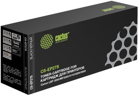 Фото 1/10 Картридж лазерный Cactus CS-EP27S EP-27 черный (2500стр.) для Canon LBP3200/MF3220/ 3110/3200/5600