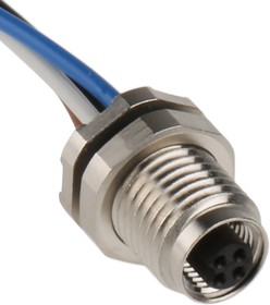 Фото 1/4 Sensor actuator cable, M5-flange socket, straight to open end, 4 pole, 0.2 m, 1 A, 09 3112 86 04