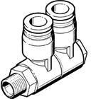 Фото 1/2 QSLV2-1/8-8, QSLV Series Multi-Connector Fitting, Threaded-to-Tube Connection Style, 153214