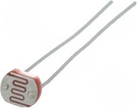 PGM5616D, Фоторезистор, 100мВт, 5-10кОм, 560нм, Монтаж: THT, 150ВDC, dLED: 5мм