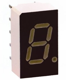Фото 1/5 HDSP-7503, Семисегментный одноразрядный светодиодный индикатор, высота символа 7.62 мм (0.3"), 626нм, Общий катод, Красный
