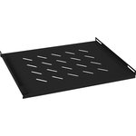 Cabeus SH-J018-FC-600m-BK Полка 19" перфорированная глубиной 400 мм для напольных и настенных шкафов глубиной 600 мм, цвет черный (RAL 9004)