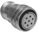 97-3107A-20-4P, Circular MIL Spec Connector 4P Shell Size 20 Friction Fit St Plug