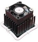 ATS-61350K-C1-R0, Heat Sink Passive Straight Clip Stainless Steel 1.9°C/W Black Anodized