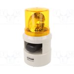 S100D-WS-24-A, Сигнализатор: светозвуковой, 24ВDC, лампочка BA15S, янтарный