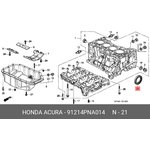 91214PNA014, Сальник к.в.HONDA ACCORD