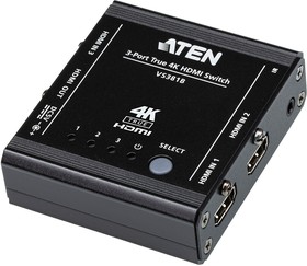Фото 1/4 ATEN VS381B, Переключатель, электрон, HDMI, 3 1 телевизор/панель/ монитор/проектор, без шнуров, (1920x1200 60Hz,480P/720P/ 1080i/1080P,HDMI 
