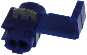 Фото 1/3 192160003, 19216 Multi-Lock Splice Connector, Blue, Insulated, Tin 14 16 AWG