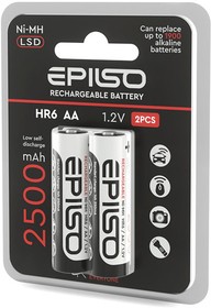 Аккумулятор EPILSO HR6/AA 2500mAh 2BC 1.2V LSD (2/20/200)