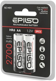 Аккумулятор EPILSO HR6/AA 2700mAh 2BC 1.2V (2/20/200)