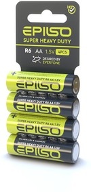 Элементы питания EPILSO R6/AA 4 Shrink Card 1.5V (60/1200)