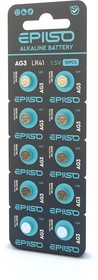 Элементы питания EPILSO AG 3 10BC 1.5V (392,384,LR41) (10/100/1600)