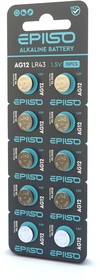 Элементы питания EPILSO AG12 10BC 1.5V (386,LR43) (10/100/1600)