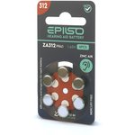 Элементы питания EPILSO ZA312 (PR41) 6BC 1.45V (6/60/600/3000)