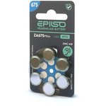 Элементы питания EPILSO ZA675 (PR44) 6BC 1.45V (6/60/600/3000)