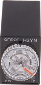 Фото 1/3 H3YN-41-B DC12, H3YN Series Panel Mount Timer Relay, 12V dc, 4-Contact, 0.1 min → 10h, 4NO/4NC