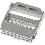 3385-6614, Right Angle Cable Mount IDC Connector Socket, 14 Way, 2 Row ...