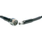 SLU18-SMNM-01.50M, RF Cable Assembly, N Male Straight - SMA Male Straight, 1.5m, Black