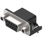 D-Sub connector, 9 pole, standard, angled, solder connection, 618009231321