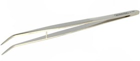 Фото 1/2 5-107, Universal Tweezers, Bent / Finely Serrated, Stainless Steel 150mm