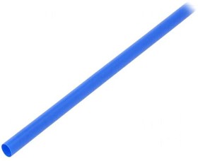 Фото 1/2 7000099245, Термоусадочная трубка, тонкостенная, 3: 1, 6мм, L: 1м, синий