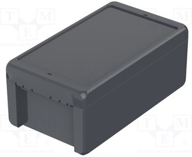 B 221309 ABS 7024, Enclosure: multipurpose; X: 125mm; Y: 231mm; Z: 90mm; BOCUBE; ABS