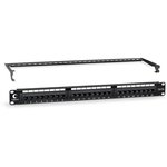 Cabeus PL-24-Cat.6a-Dual IDC Патч-панель 19" (1U), 24 порта RJ-45, категория 6a, Dual IDC, с задним кабельным организатором