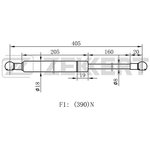 gf-1016, Пружина газовая багажника Audi 100 IV 90- A6 94-