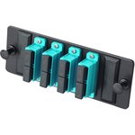 38M-30-2S-04BL, Комплект планка Q-SLOT с 4 адаптерами дуплекс SC OM3 ...