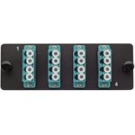38M-30-4L-04BL, Комплект планка Q-SLOT с 4 адаптерами квадро LC OM3 ...