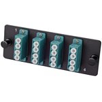 38M-30-4L-04BL, Комплект планка Q-SLOT с 4 адаптерами квадро LC OM3 ...