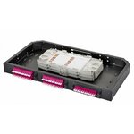 38M-40-2L-12BL, Комплект планка Q-SLOT с 12 адаптерами дуплекс LC OM4 ...