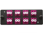 38M-40-2L-08BL, Комплект планка Q-SLOT с 8 адаптерами дуплекс LC OM4 ...