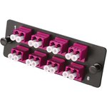 38M-40-2L-08BL, Комплект планка Q-SLOT с 8 адаптерами дуплекс LC OM4 ...