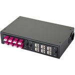 38M-40-2L-08BL, Комплект планка Q-SLOT с 8 адаптерами дуплекс LC OM4 ...