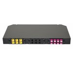 38M-40-2L-08BL, Комплект планка Q-SLOT с 8 адаптерами дуплекс LC OM4 ...