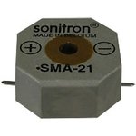 SMA-21-S, 85dB SMD Continuous Internal Buzzer, 21 x 21 9.5mm, 1.5V dc Min, 24V dc Max
