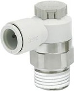 AS1211F-U10/32-01A, AS Series Speed Controller, UNF 10-32 Male Inlet Port x 1/8in Tube Outlet Port