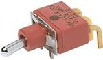 E211SD1V31BE, Switch Toggle ON ON ON SP3T Round Lever PC Pins 20VAC 20VDC 0.4VA PC Mount with Bracket Bulk