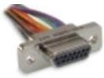 MDM-15SH003P, MICRO-D CONNECTOR, RECEPTACLE, 15 POSITION, WIRE LEADS
