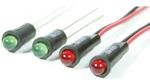 558-3101-023F, LED Panel Mount Indicator Bi-Color Green/Red 565nm/660nm 3.7mcd/12.6mcd 2-Pin