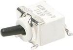Фото 1/2 GT21MSCBE, Switch Toggle ON None ON DPDT Round Lever Gull Wing 20VAC 20VDC 0.4VA PC Mount T/R