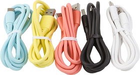 Фото 1/3 USB кабель BOROFONE BX40 Multicolor Superior Type-C PVC 2.4A 1м 30 шт (5 цветов)